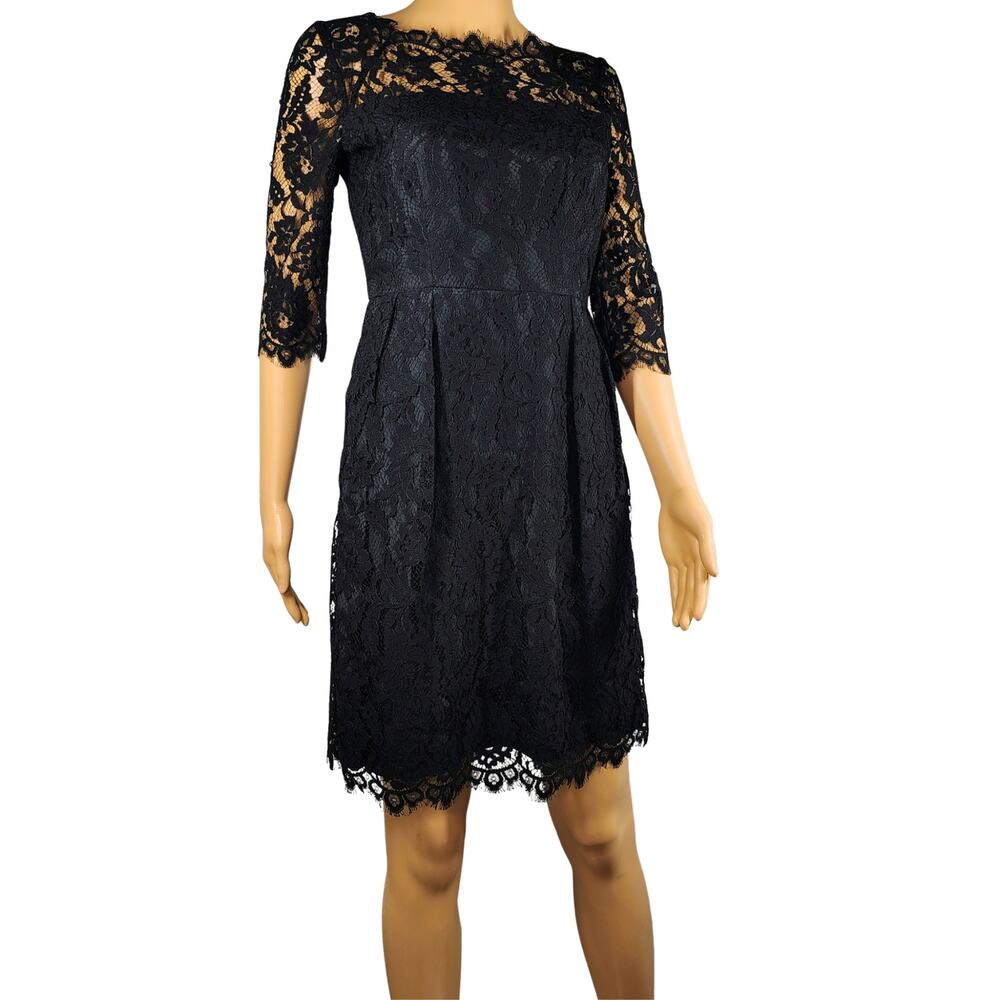 Y2K Milly NY LBD Lace Cocktail Sheath Coquette Glam Whimsigoth WitchyGoth Size 4